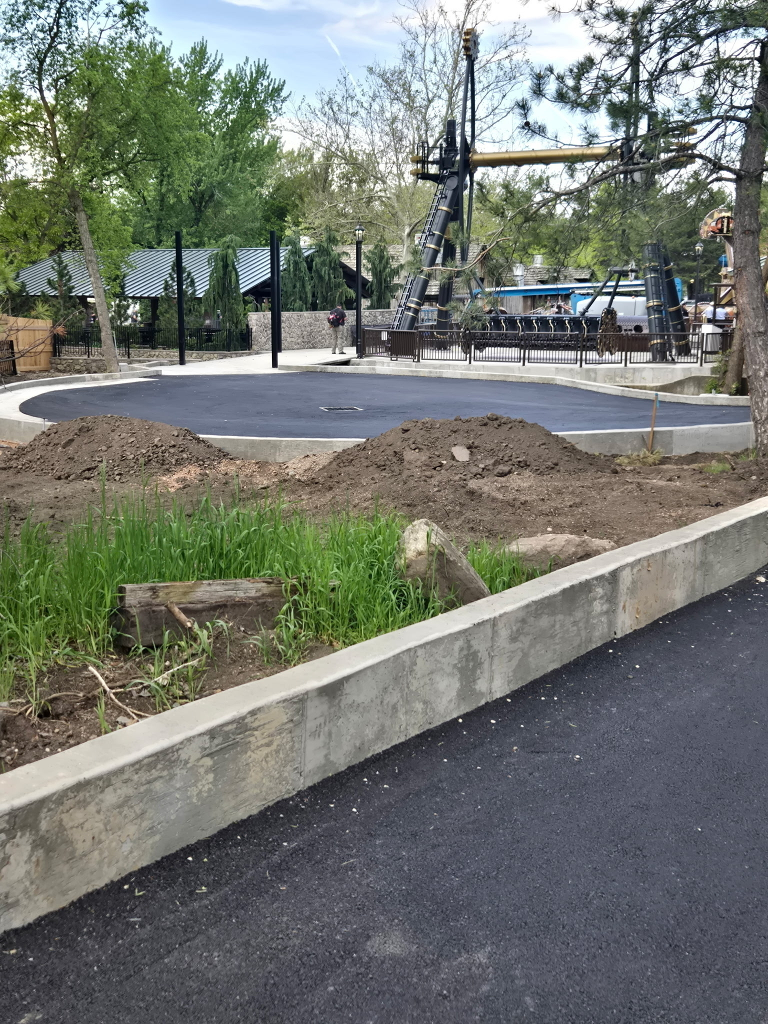 Picture of the new pathway across from Steamworx.