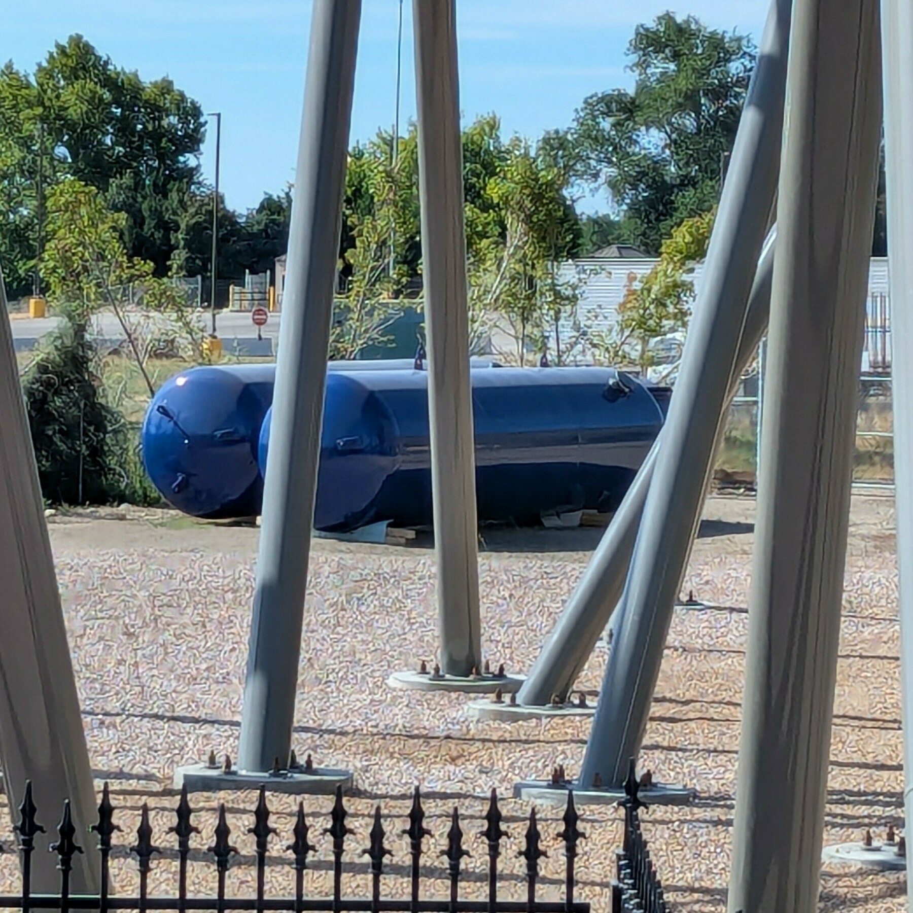 Tanks sitting over by Primordial that is believed to be for Lagoon's 2026 ride. Photo by user tdaun on Lagoon Fans forum.